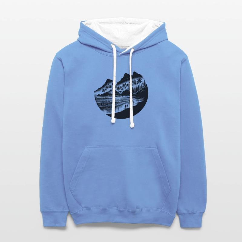 Tropical Beach And Sea With Palm Trees And