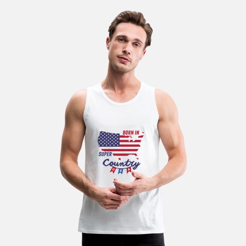 Tshirt 4th July America Born In Super Country