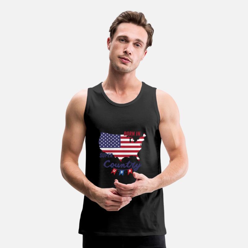Tshirt 4th July America Born In Super Country