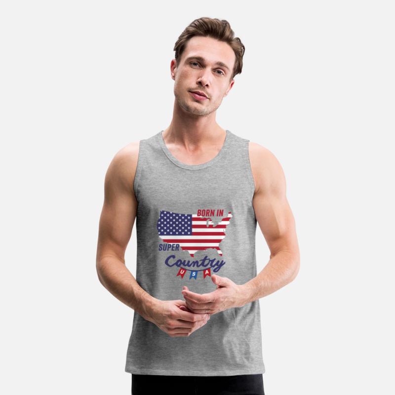 Tshirt 4th July America Born In Super Country