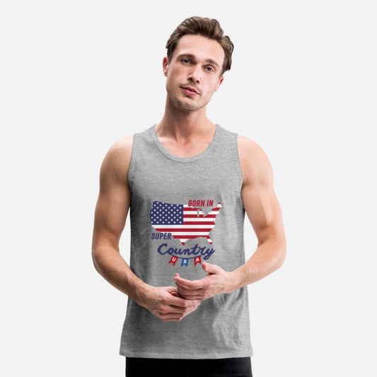 Tshirt 4th July America Born In Super Country