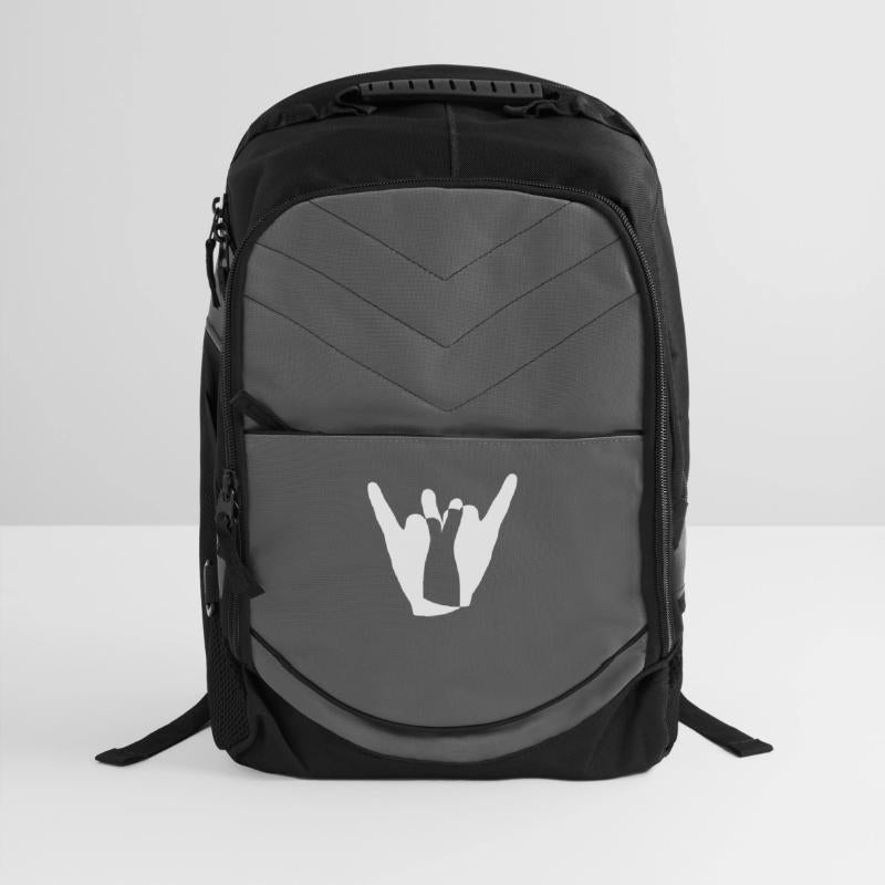 Two heavy metal hard rock horn finger hand gesture