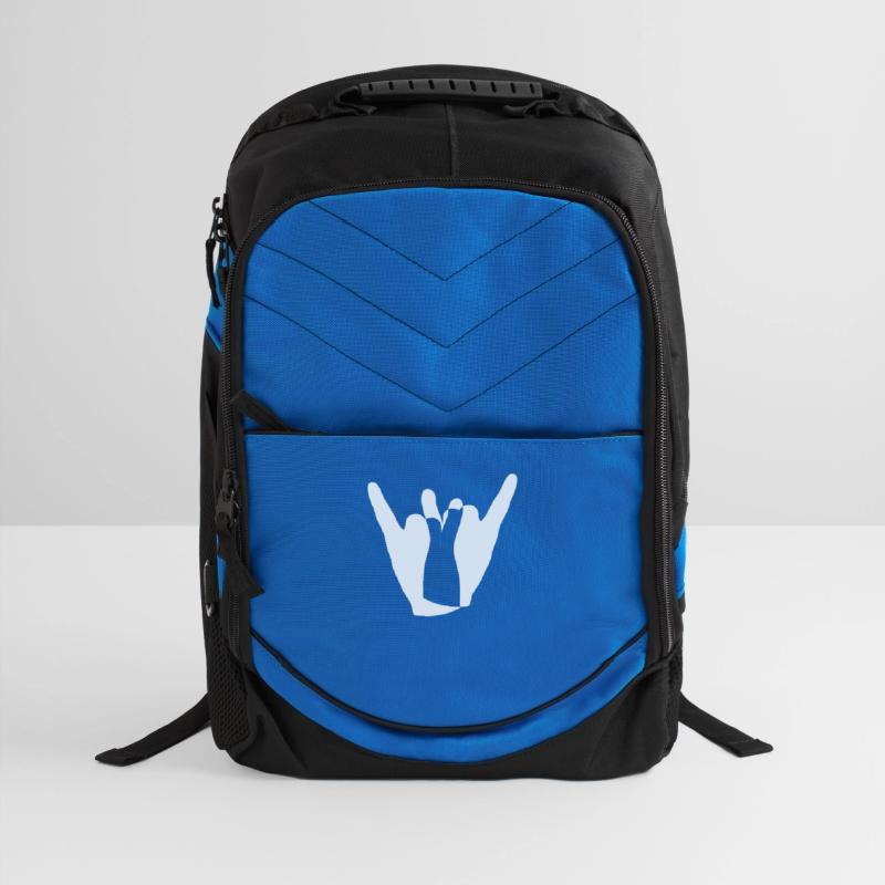 Two heavy metal hard rock horn finger hand gesture