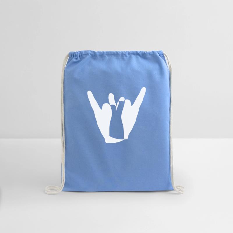 Two heavy metal hard rock horn finger hand gesture