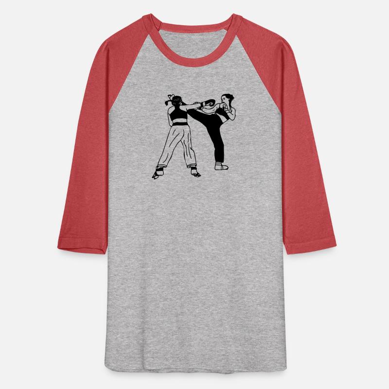 Two women kickboxing