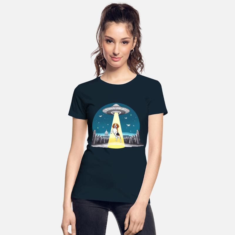 UFO Abduction - Beagle in a ray of light