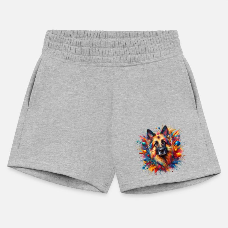 Vibrant German Shepherd in Color Splash Explosion