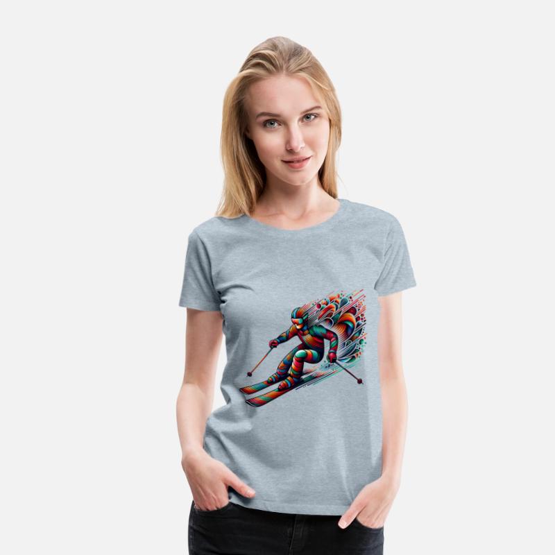 Vibrant Skiing Adventure Art