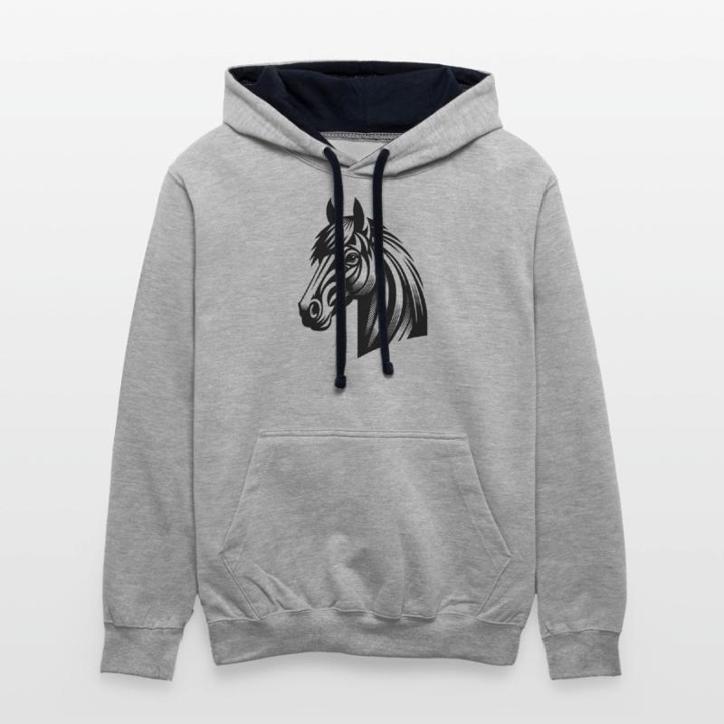 Vintage Horse Head Portrait Tattoo Style