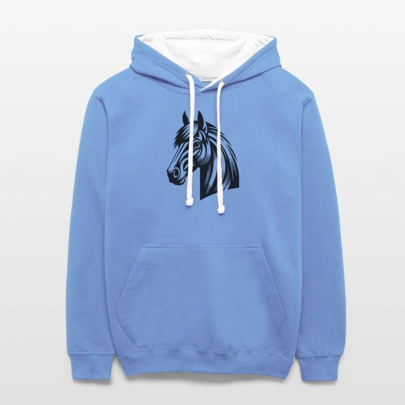 Vintage Horse Head Portrait Tattoo Style