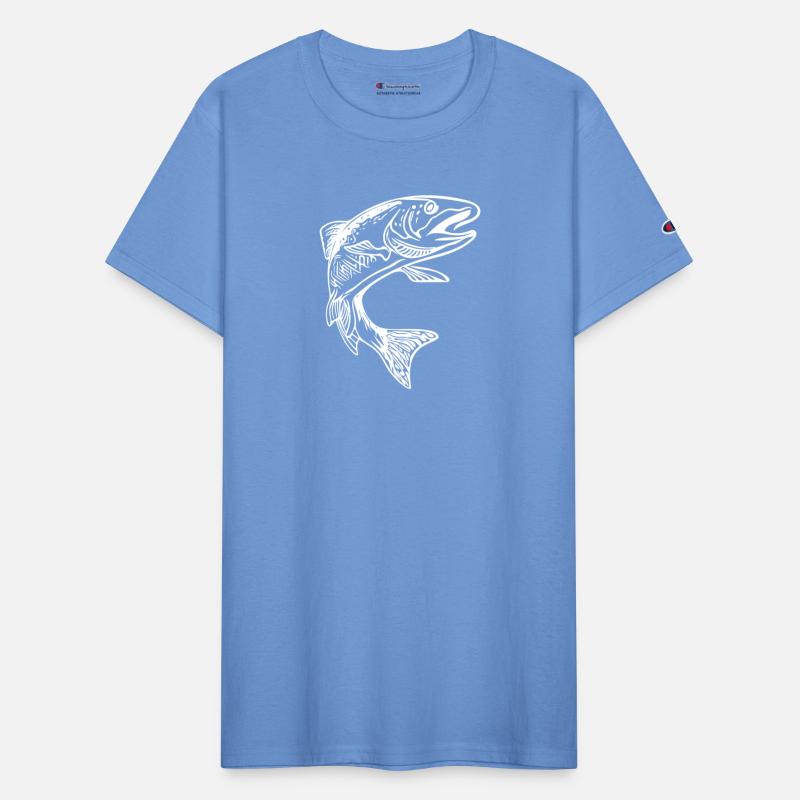 Vintage Trout Elegant Char Jumping