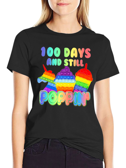 100 Days Poppin Rainbow T-Shirt
