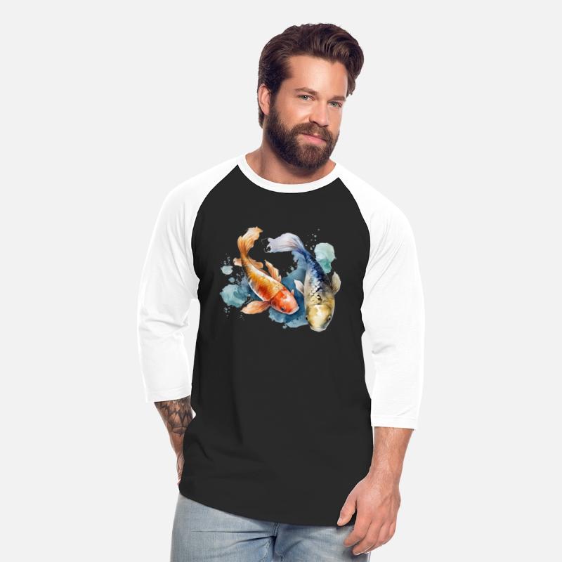 Watercolor Asian Koi Fish Japanese Carp