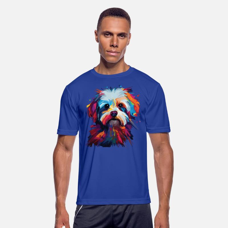 Watercolor Colorful Maltese