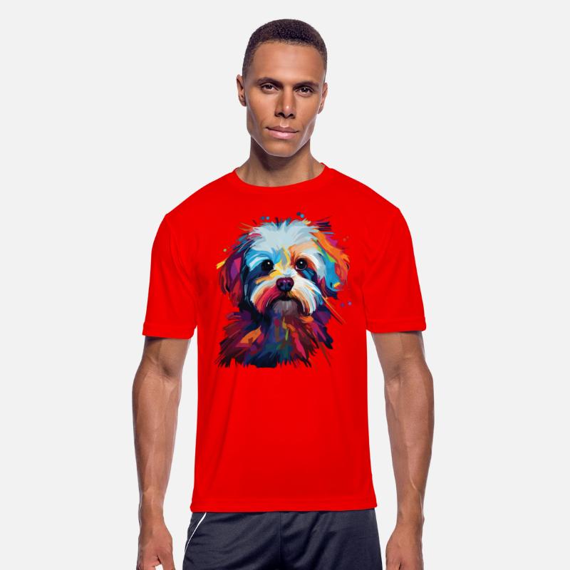 Watercolor Colorful Maltese