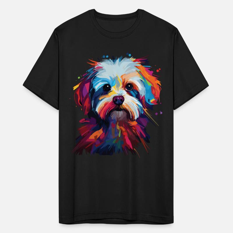 Watercolor Colorful Maltese