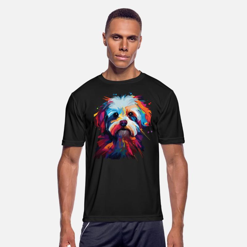 Watercolor Colorful Maltese