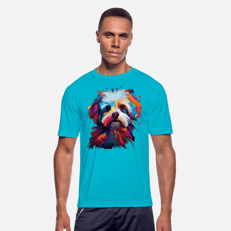 Watercolor Colorful Maltese