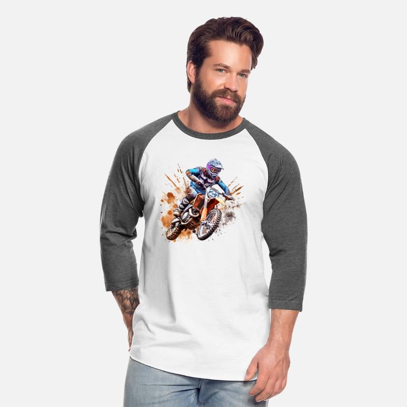 Watercolor Rush - Vibrant Motocross Artwork