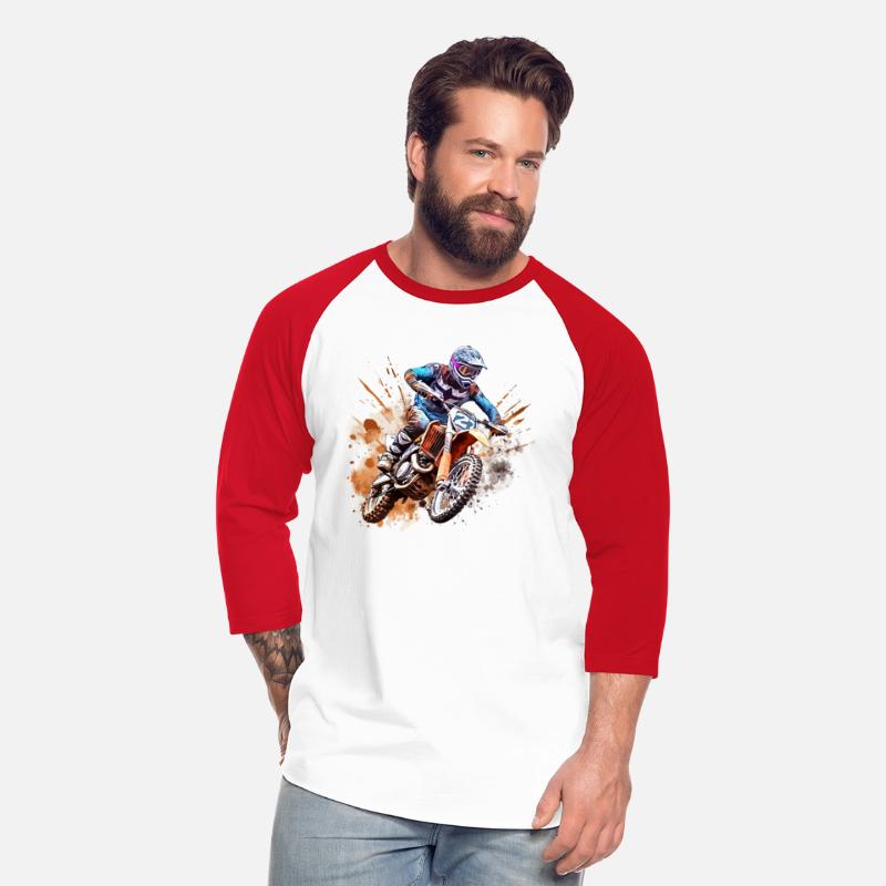 Watercolor Rush - Vibrant Motocross Artwork