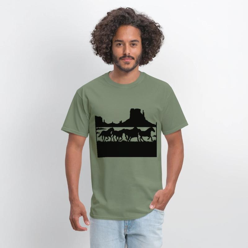 wildlife stencils Wild horses running in the wild