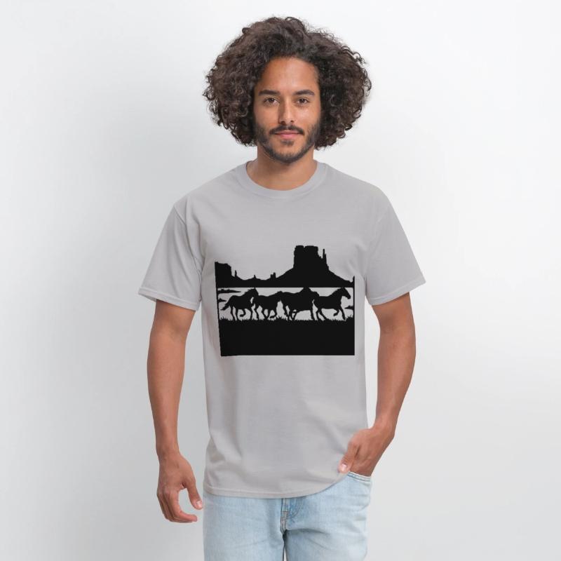 wildlife stencils Wild horses running in the wild