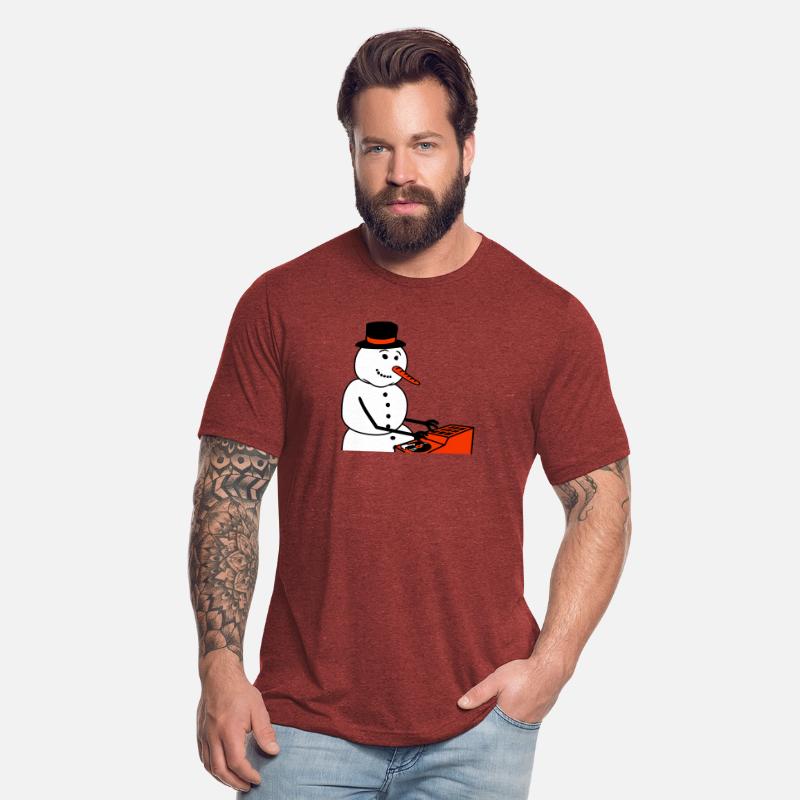 Winter DJ Snowman Mixer Mixing Console Music Party