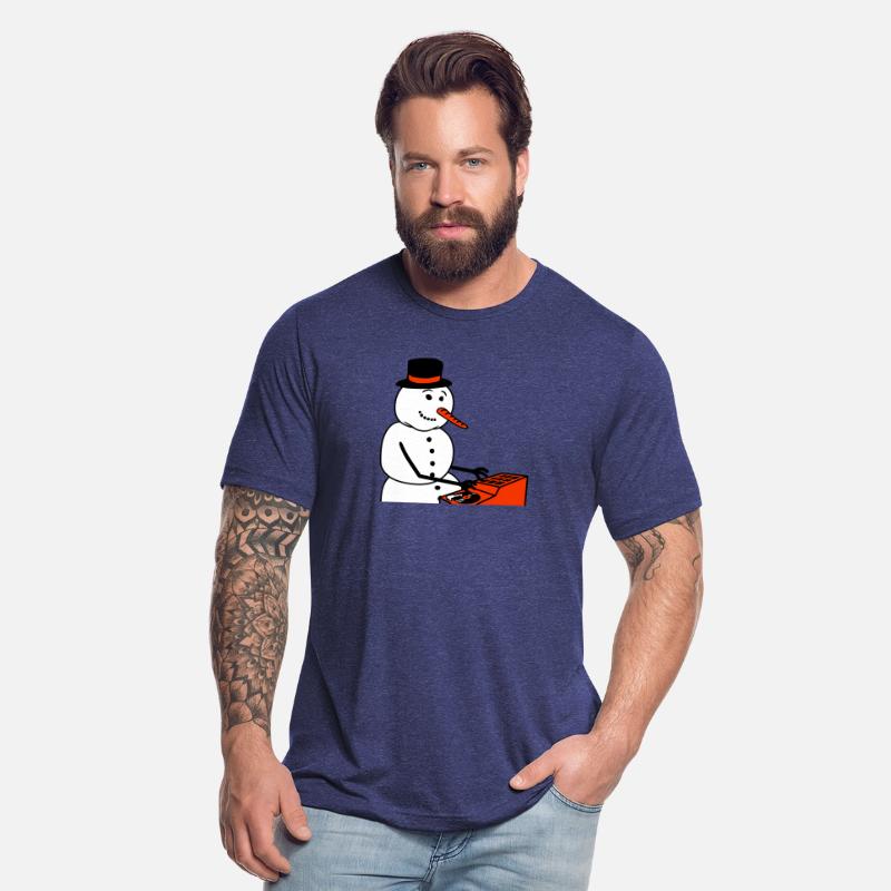 Winter DJ Snowman Mixer Mixing Console Music Party