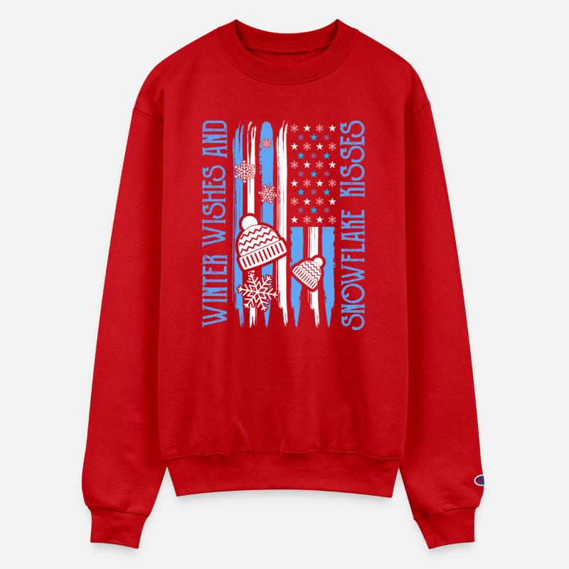 Winter Wishes Snowflake American Flag