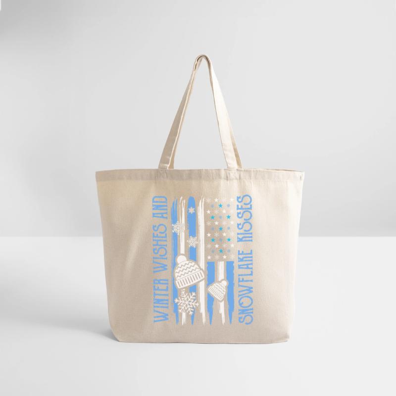 Winter Wishes Snowflake American Flag