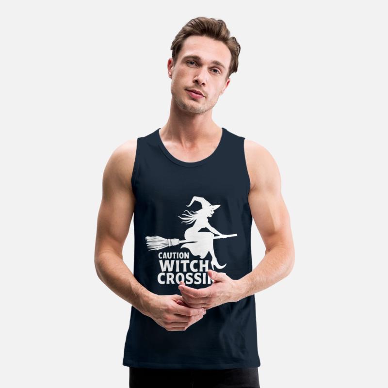 Witch - Witch Broom Saying Caution Witch Crossing