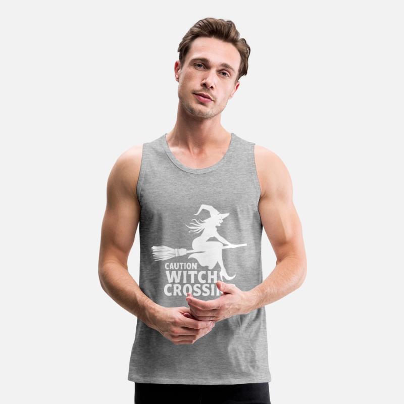 Witch - Witch Broom Saying Caution Witch Crossing