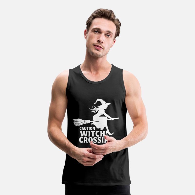 Witch - Witch Broom Saying Caution Witch Crossing