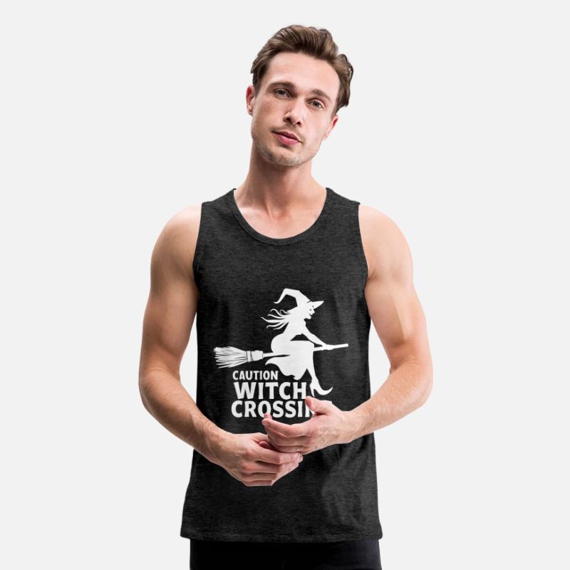 Witch - Witch Broom Saying Caution Witch Crossing