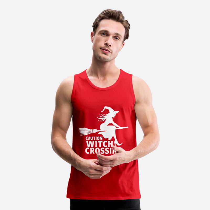 Witch - Witch Broom Saying Caution Witch Crossing