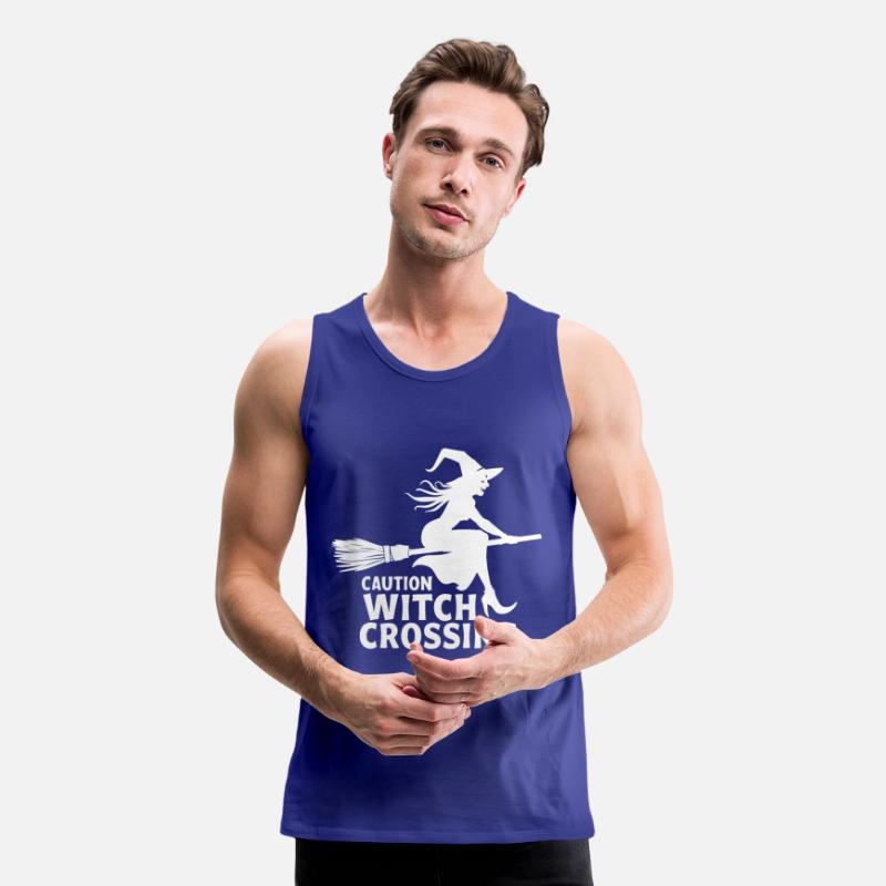 Witch - Witch Broom Saying Caution Witch Crossing