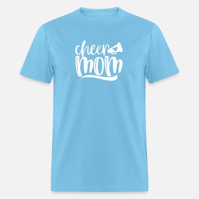 Womens Cheer Mom Shirt Megaphone with Heart Accen