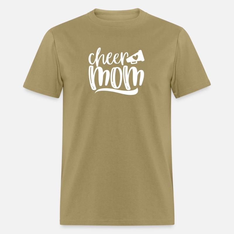 Womens Cheer Mom Shirt Megaphone with Heart Accen