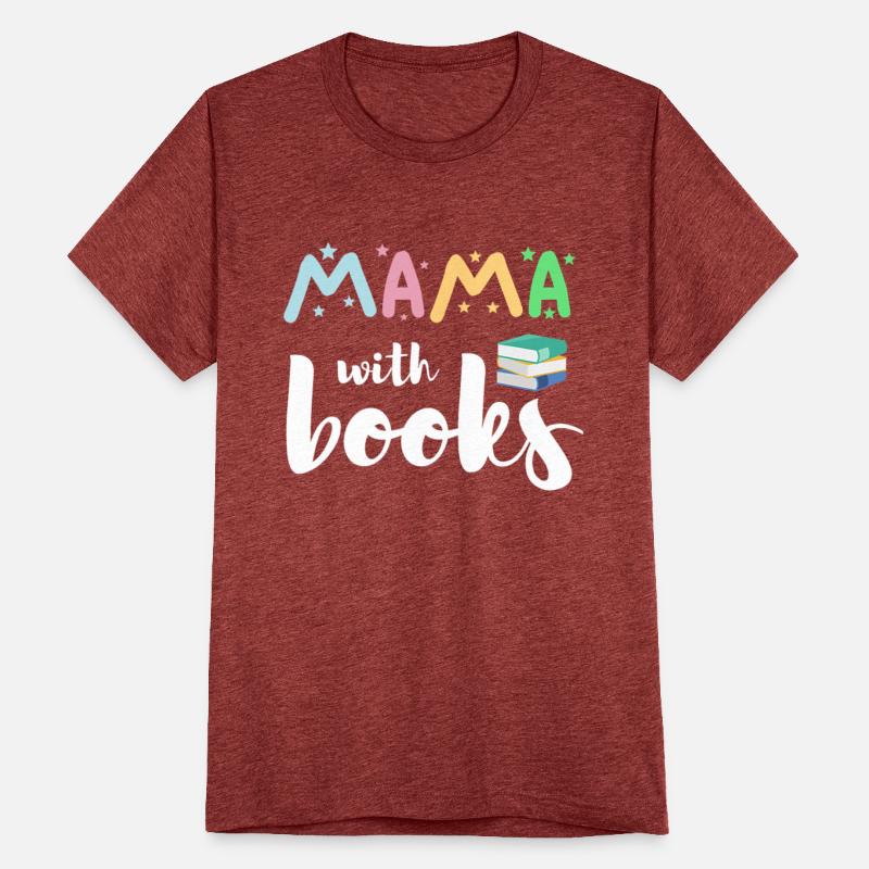 Womens Mum With Books Gift Mother Reading